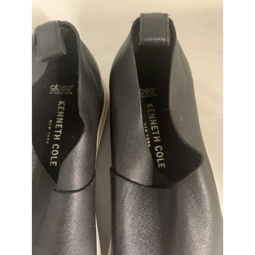 KENNETH COLE ABEO Martina Black Leather Loafers Size 7N (1392)
